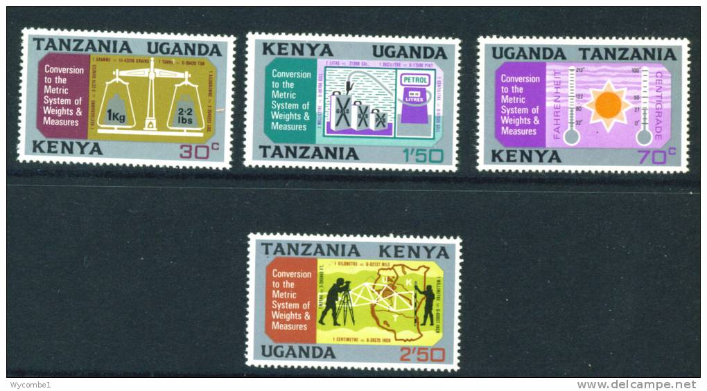 KENYA UGANDA AND TANGANYIKA  -  1971  Metric Conversion  UM - Kenya, Ouganda & Tanzanie