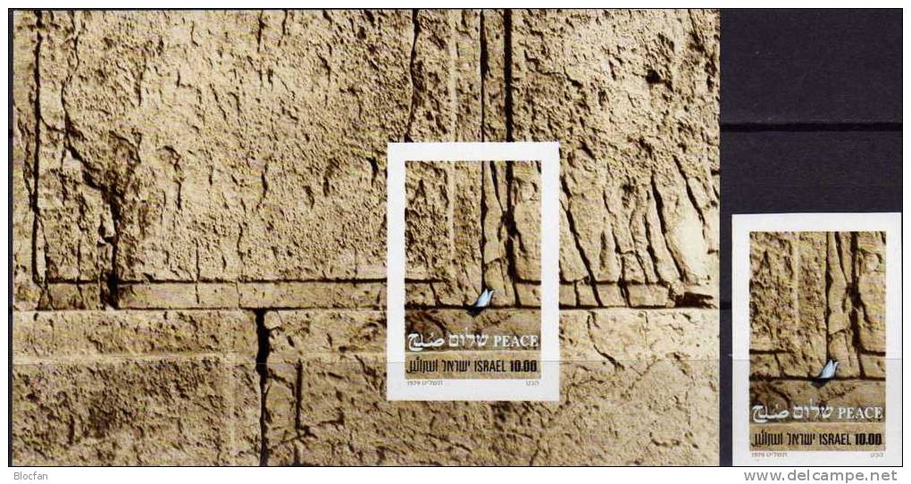Klagemauer Am Tempelberg 1979 Israel 791 Plus Block 18 ** 2€ Friedens-Vertrag Mit Ägypten Art Bloc History Sheet Of Asia - Blocs-feuillets