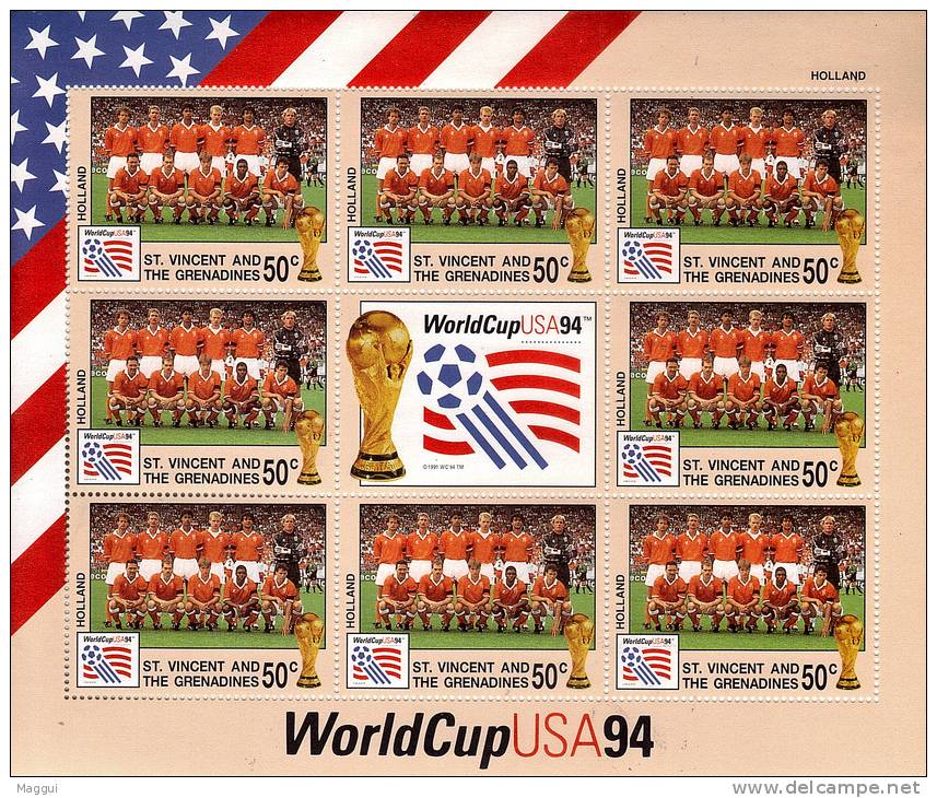 SAINT VINCENT  Feuillet N°  2109   * *  Cup 1994 Football  Soccer Fussball  Pays Bas - 1994 – États-Unis