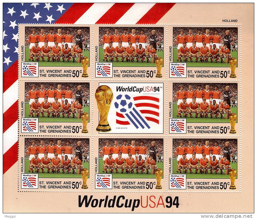 SAINT VINCENT  Feuillet N°  2109   * *  Cup 1994 Football  Soccer Fussball  Pays Bas - 1994 – USA