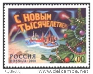 Russia 2000 Happy New Millennium Year Moscow Kremlin St Basil Cathedral Christmas Tree Fireworks Celebrations Michel 875 - New Year