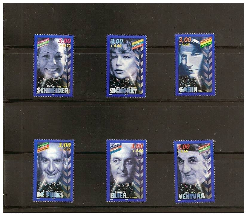 OA 3145 /  FRANCE 1998 - Yvert 3187 à 3192 ** Sans Charnières - Acteurs Du Cinéma Français - Nuevos