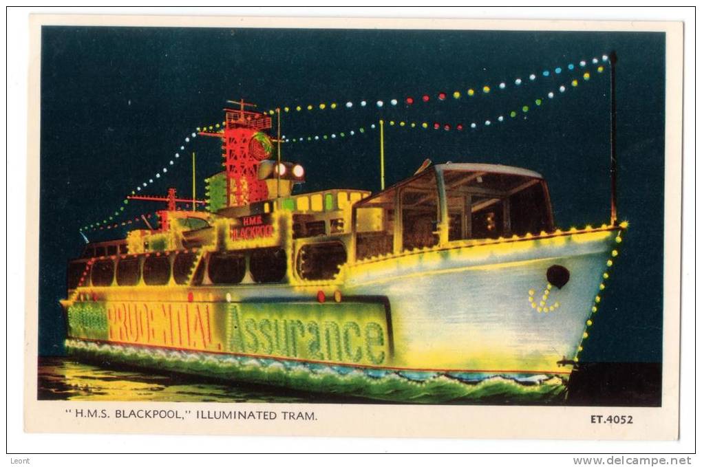 England - Blackpool Illuminations - H.M.S. Blackpool - Ship - Not Used - Blackpool