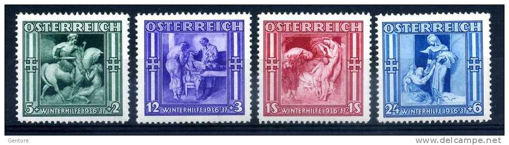 1936   AUSTRIA  For The Winter  Cpl Set Of 4 Unificato Cat. N° 485/88  Mint Never Hinged - Neufs