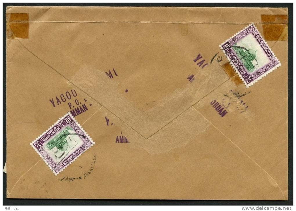 JORDAN RARE REGISTERED COVER WITH IMPERF STAMPS "Arab Sumit", 1968 - Sent To Germany - Jordanien