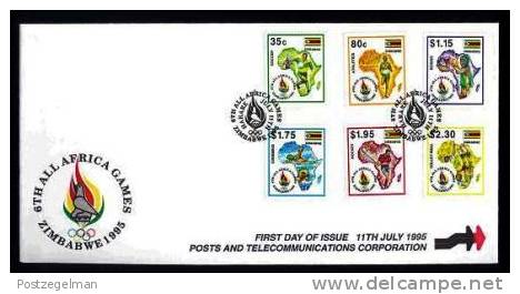 ZIMBABWE 1995 Mint FDC Post & Telecom 558-563 F747 - Telecom