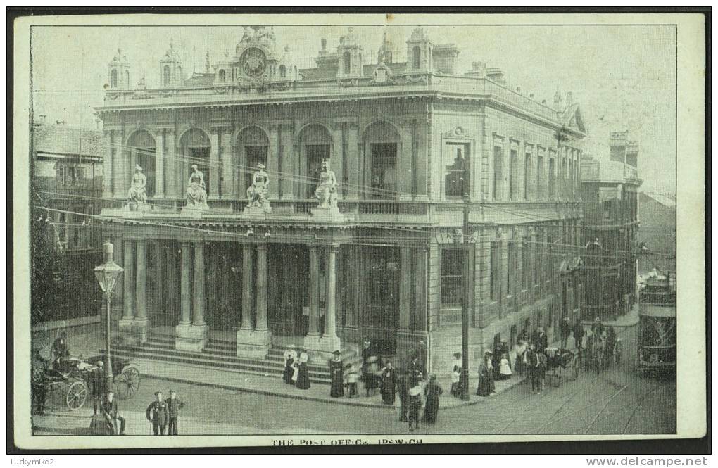 "The Post Office, Ipswich".  C1910. - Ipswich