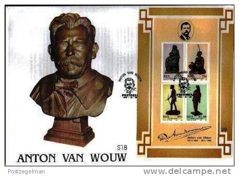 RSA, 1992 FDC S18 Anton Van Wouw Block - Skulpturen