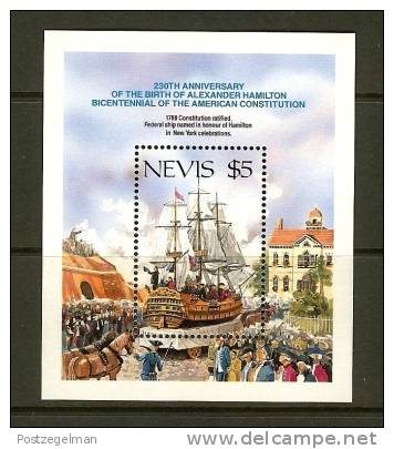 NEVIS 1986 MNH Block 16 200 Years USA Constitution S/s - St.Kitts-et-Nevis ( 1983-...)