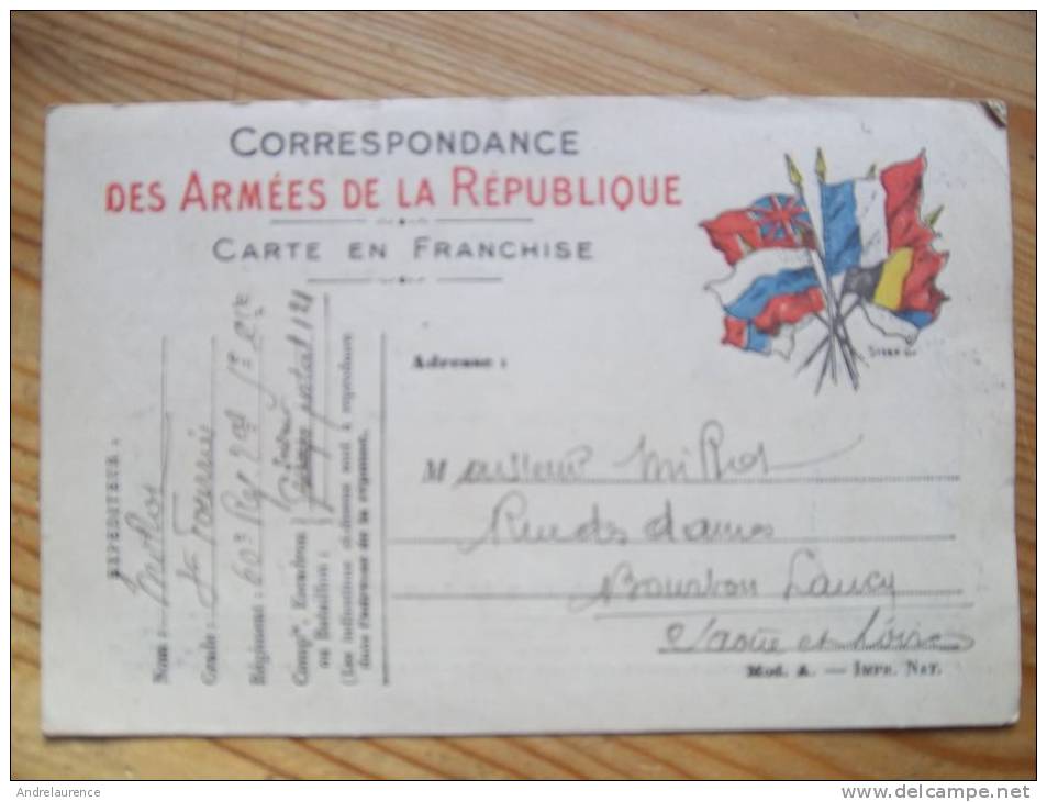 Corespondance Des Armées De La Republique Franchise Militaire  Bourbon Lancy - Lettres & Documents