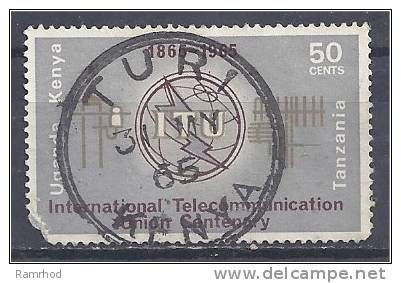 KUT 1965 ITU 50c. Brown And Grey FU SPACEFILLER BUT LOVELY TURI CANCELLATION - Kenya, Uganda & Tanzania