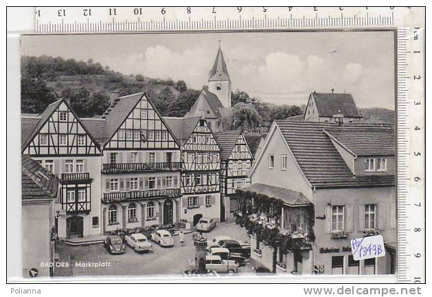 PO1343B# GERMANIA - GERMANY - BAD ORB - SPESSART  - MARKTPLATZ - AUTO WOLKSWAGEN - HOTEL WEISSES ROSS  VG - Bad Orb