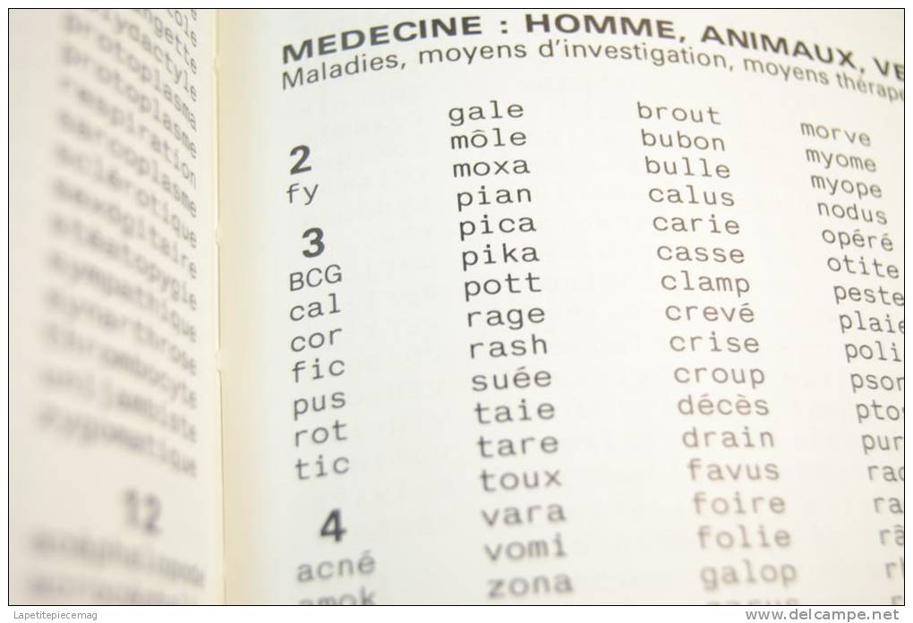 Guide des mots croisés et du scrabble. ZAKHIA edtions ROCHER 1973.