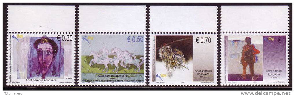 REPUBLIC OF KOSOVO 2009, Visual Arts Of Kosova Set Of 4v** - Kosovo