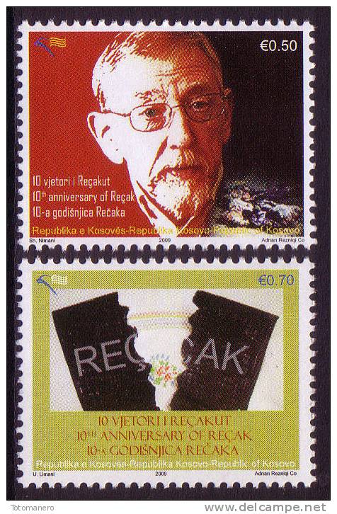 REPUBLIC OF KOSOVO 2009, 10th Anniversary Of The Massacre Of Reçak, Set Of 2v** - Kosovo