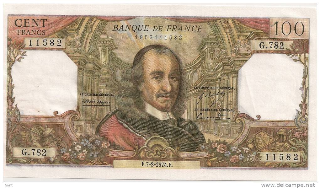 100 Francs CORNEILLE Fayette 65-45 NEUF 7-2-74 - 100 F 1964-1979 ''Corneille''