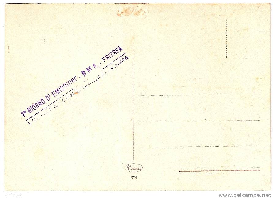 1948 Colonie Occupate Eritrea - 1^ Giorno Di Emissione - British Occ. MEF