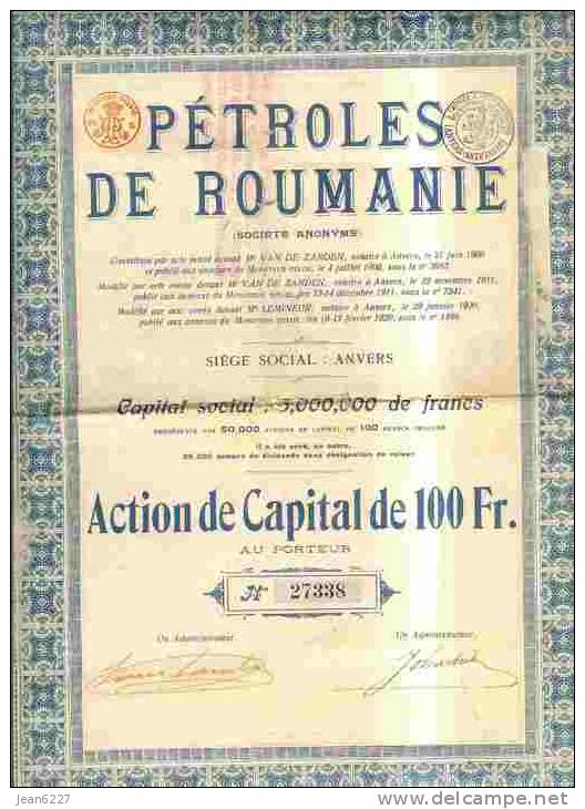 Pétroles De Roumanie - Oil