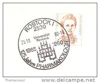 Rostock Allemagne 125 Année De La Pharmacologie, Germany 125 Years Of Pharmacology - Pharmazie