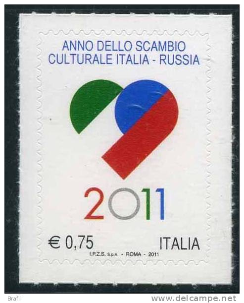 2011 Italia, Scambio Culturale Italia - Russia, Serie Completa Nuova (**) - 2011-20:  Nuovi