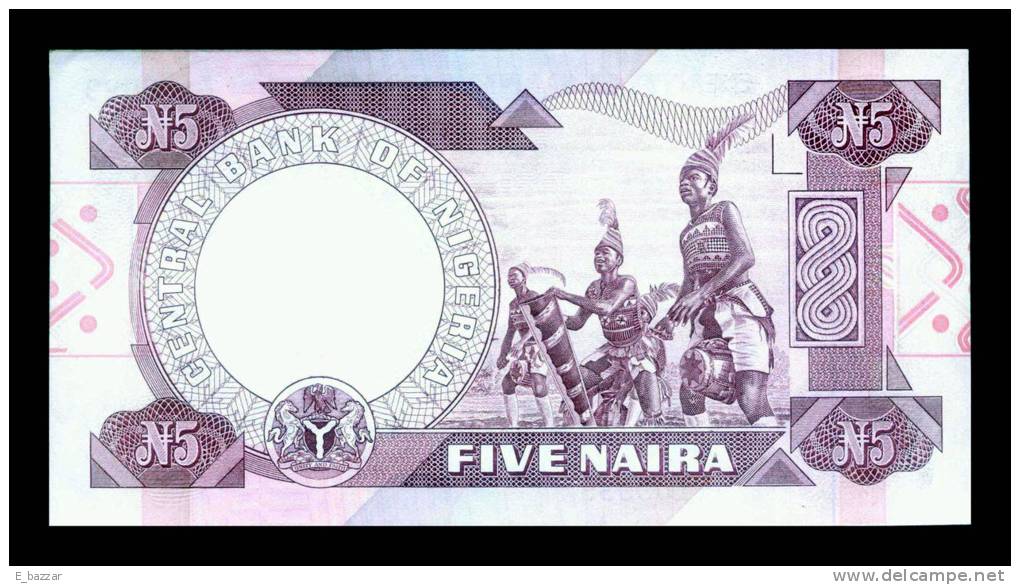 Nigeria 5 Naira 2005 Banknotes 2 Consecutive Serial # 109999-110000 UNC - Nigeria