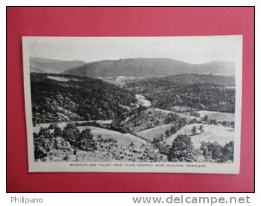 Mountain & Valley From State Highway Near  Oakland MD  Vintage Wb   -----   ====  Ref 363 - Altri & Non Classificati