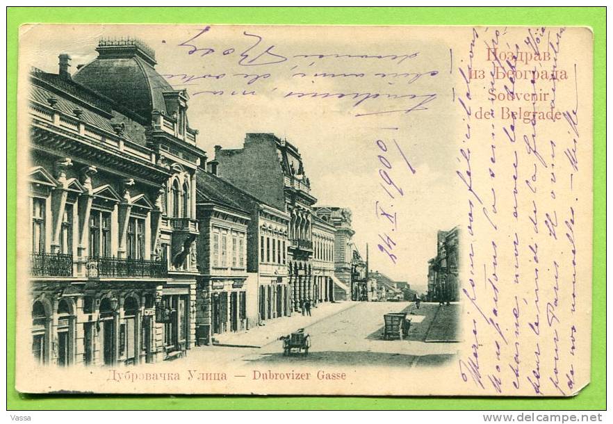 Early Franked 1900  -  Dubrovizer  Gasse  BELGRAD. SERBIA - Serbien