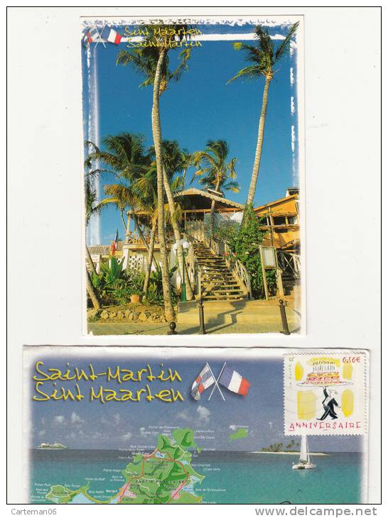 Guadeloupe - Saint Martin - Carte Et Enveloppe - Saint Martin