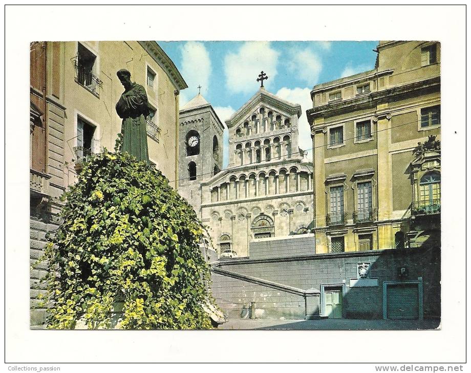 Cp, Italie, Gagliari, La Cathédrale, Voyagée 1970 - Cagliari