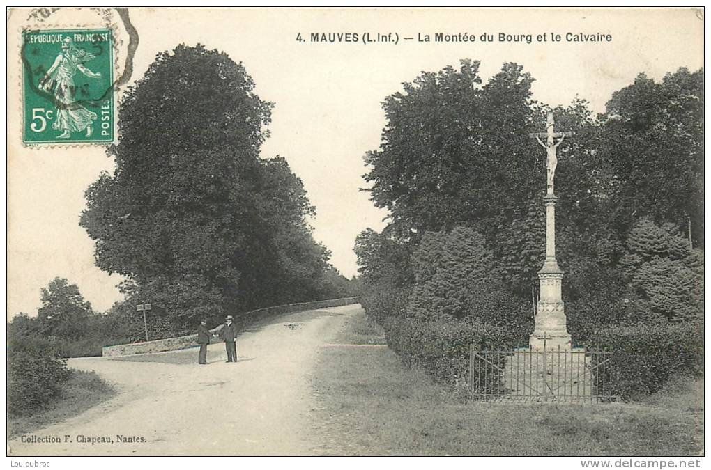 44 MAUVES LA MONTEE DU BOURG ET LE CALVAIRE - Mauves-sur-Loire