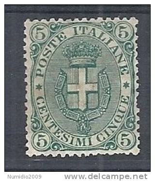 1891-96 REGNO STEMMA 5 CENT MH * -  RR9506 - Neufs