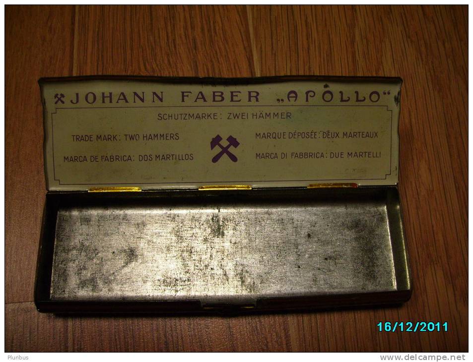 VINTAGE TIN PENCIL BOX APOLLO JOHANN FABER - Other & Unclassified