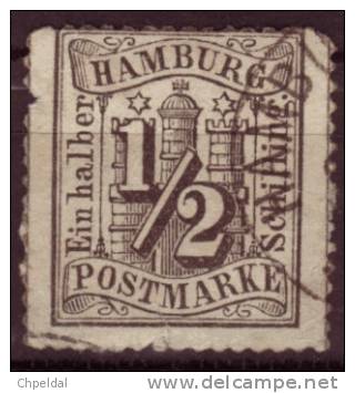 Hambourg - Hamburg / Y&T No 13 Mi Nr 10 / 15.00 Euros (Défaut/Mängel) - Hambourg