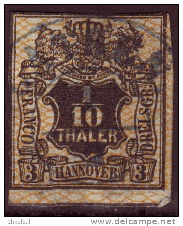 Hanovre - Hannover / Y&T No 13 Mi Nr 12 / 100.00 Euros (Léger Aminci, Dünne Stelle) - Hanover