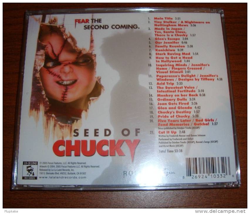 Cd Soundtrack Seed Of Chucky Pino Donaggio And The London Symphony Orchestra La-la Land Records - Musique De Films
