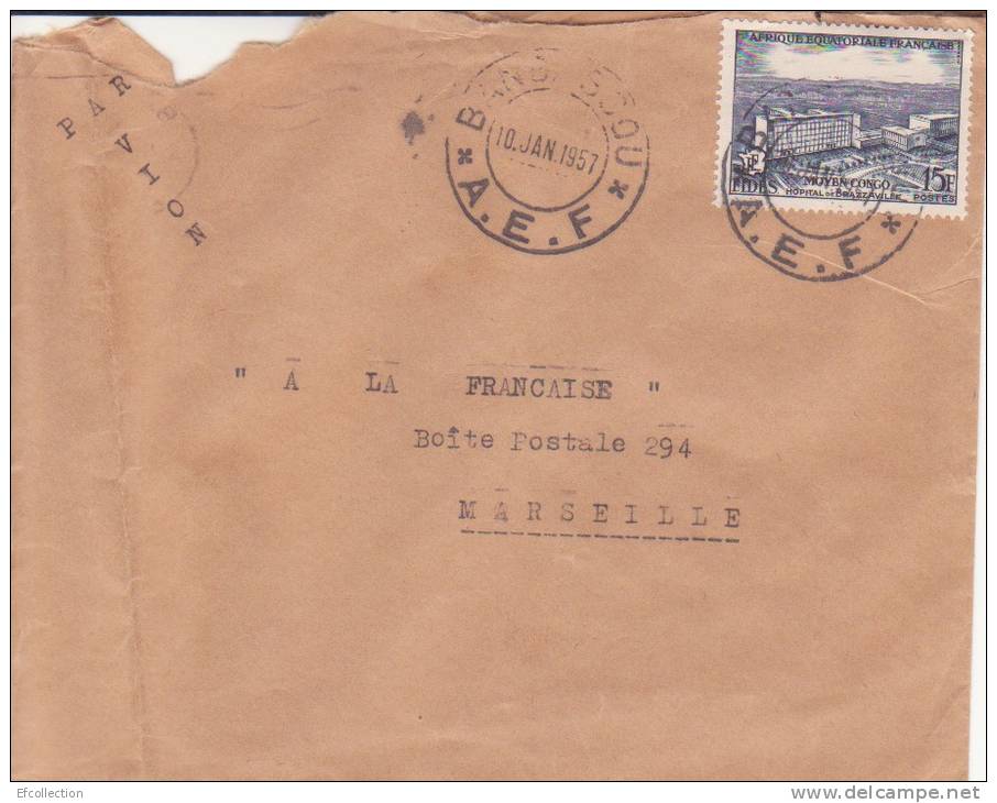 BANGASSOU > TRANSIT > BANGUI - OUBANGUI - AFRIQUE - COLONIES - AVION - LETTRE - MARCOPHILIE - Lettres & Documents