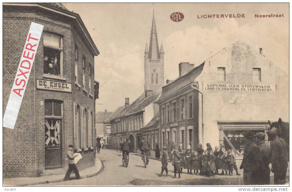 Lichtervelde - Cafe - Estaminet - Koperslager - Animatie In De Neerstraat 1915 - Lichtervelde