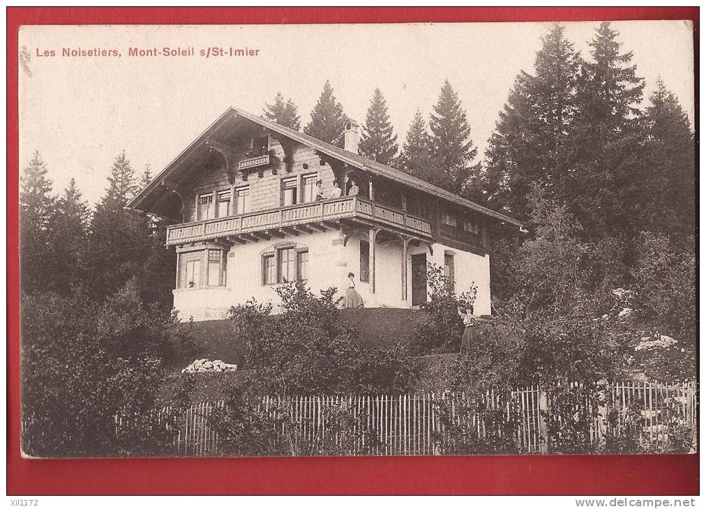 K944 Mont-Soleil Sur Saint-Imier Chalet Les Noisetiers.ANIME. Cachet 1909. J:R. 75 - Saint-Imier 