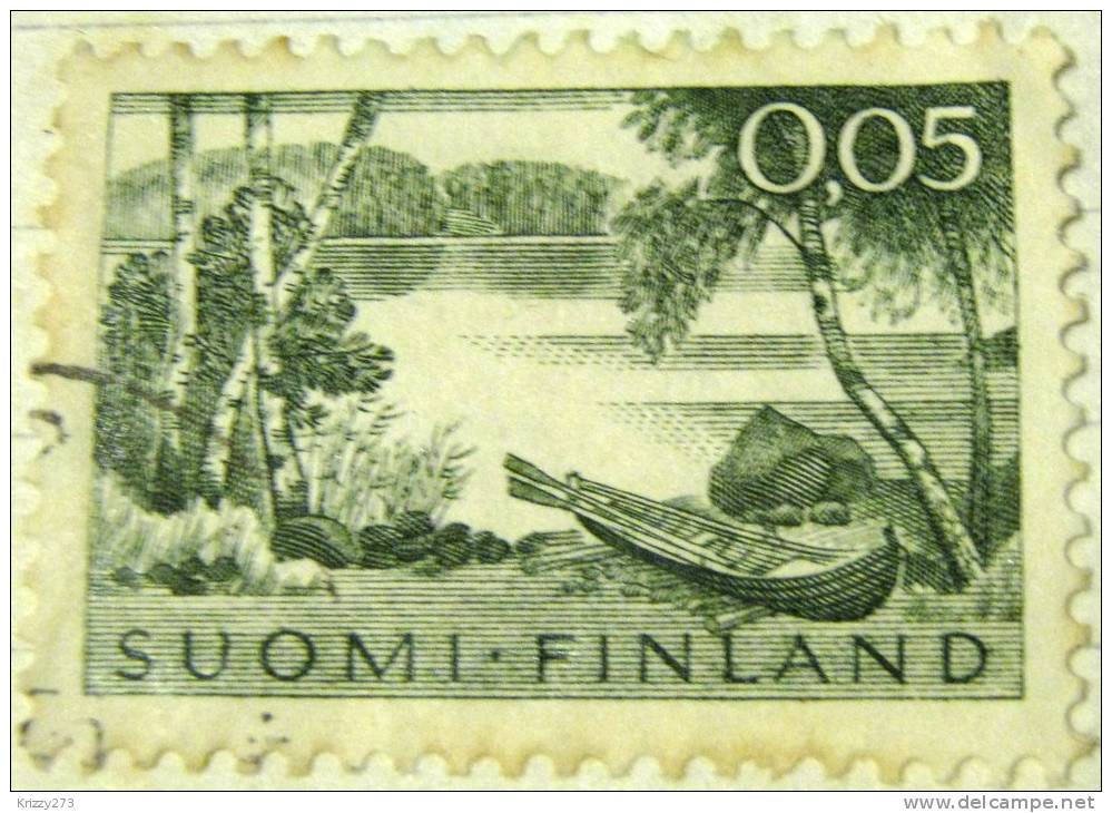 Finland 1967 Canoe By A Lake 0.05 - Used - Gebruikt