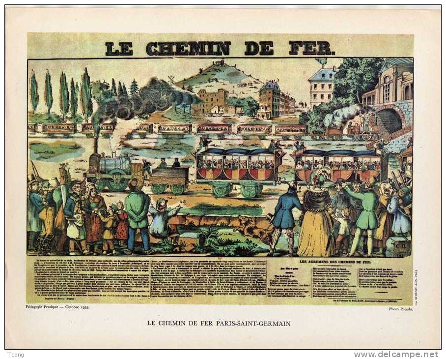 LA DOCUMENTATION HISTORIQUE EN COULEURS 1955 -TRANSPORT EN COMMUN   ( DOSSIER PHOTOS VOIR DETAIL ) - Ferrocarril & Tranvías