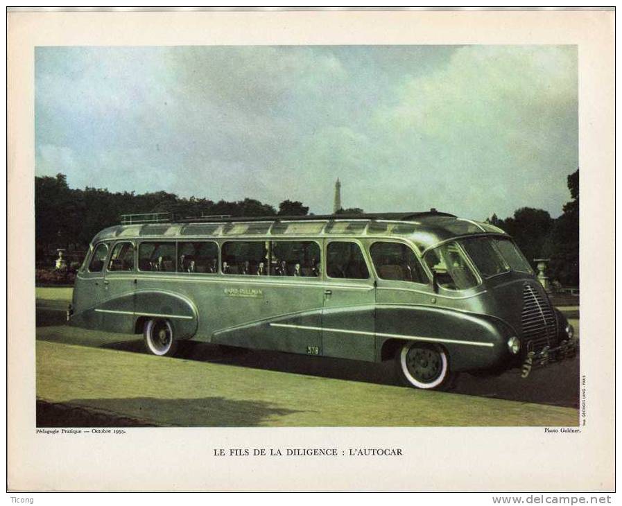 LA DOCUMENTATION HISTORIQUE EN COULEURS 1955 -TRANSPORT EN COMMUN   ( DOSSIER PHOTOS VOIR DETAIL ) - Spoorwegen En Trams