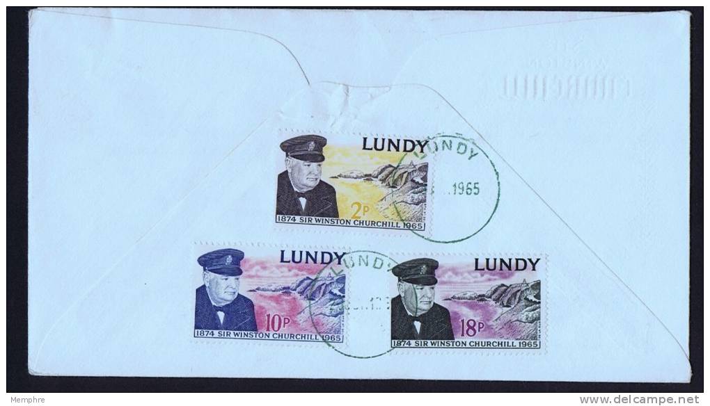 LUNDY IS.  1965  Churchill  FDC - Local Issues