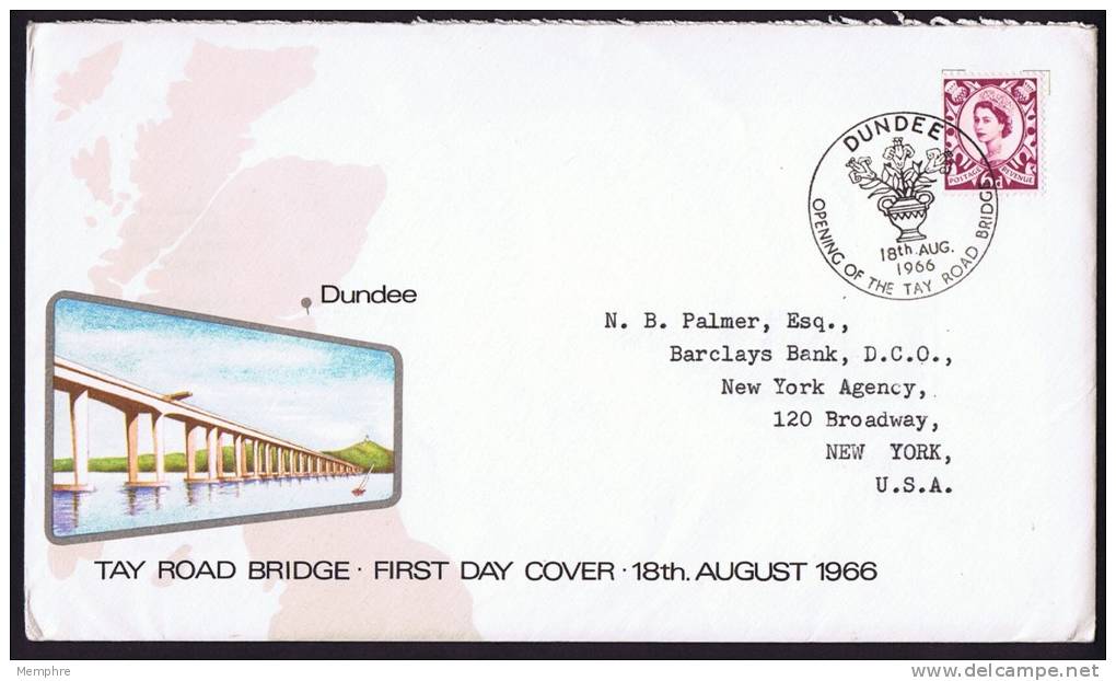 1966  Tay Bridge Opening Commemorative Cover - Escocia