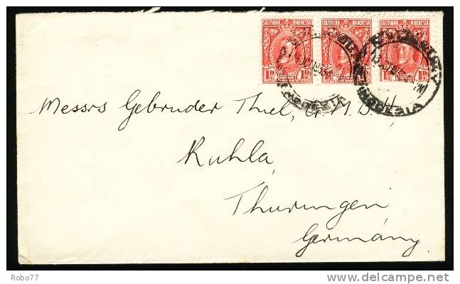 Southern Rhodesia. Cover Sent To Germany. Salisbury 13.Oct.1933.  (H72c002) - Rodesia Del Sur (...-1964)