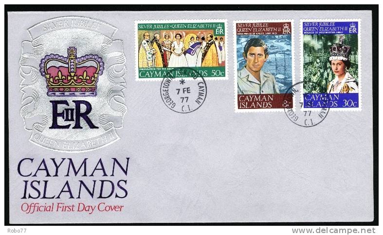 1977 Cayman Islands FDC. Silver Jubilee. Queen Elizabeth II.  (H31c002) - Cayman Islands