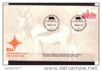 SOUTH AFRICA, 1988. Historical Village, Midmar, Architectture, Date-Stamp Card - Briefe U. Dokumente