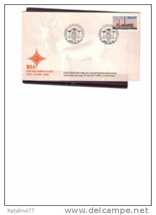 SOUTH AFRICA, 1989. Thermal Electric Power,Int,day Of The Air Traffic Controllers Cancellation,  Date-Stamp Card - Briefe U. Dokumente