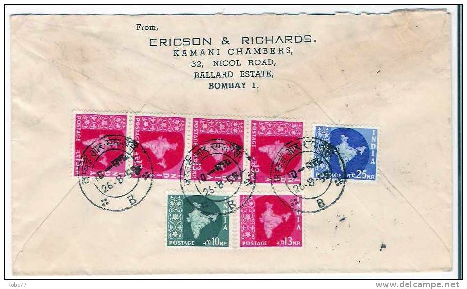 India. Cover Sent To USA. (H02c011) - Briefe U. Dokumente
