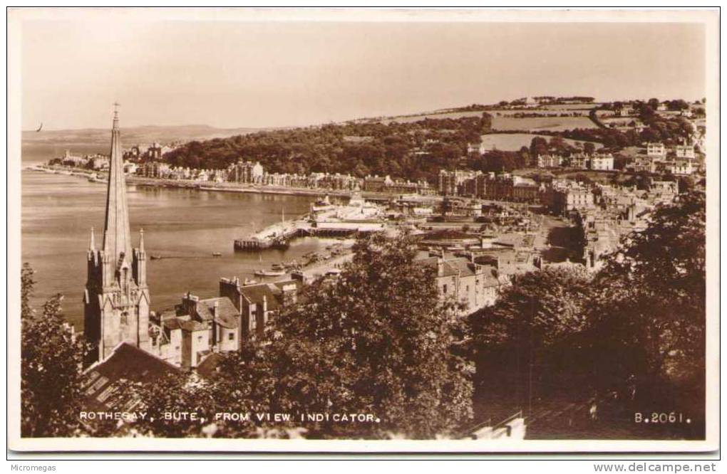 Rothegay, Bute, From View Indicator - Bute