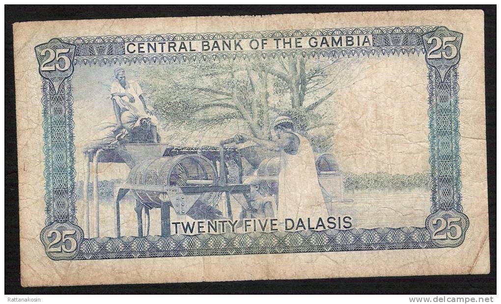 GAMBIA  P11b  25  DALASI  1987   FINE - Gambie